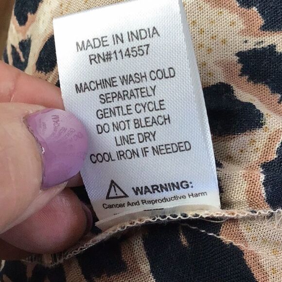 THML Leopard Print Asymmetrical Ruffle Midi Length Skirt - Picture 12 of 12